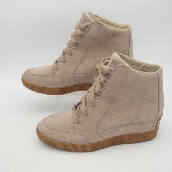NEW Sorel Women's 8.5 Out N About Wedge Ankle Boots Shoes Omega Taupe Tan - Picture 2 of 7